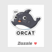 Orcat Funny Cat Orca Pub Aufkleber (Blatt)