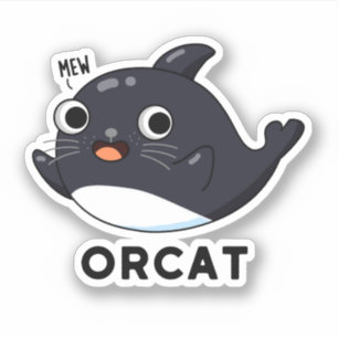 Orcat Funny Cat Orca Pub Aufkleber