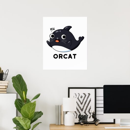 Orcat Funny Cat Orca Pub Poster (Heimbüro)