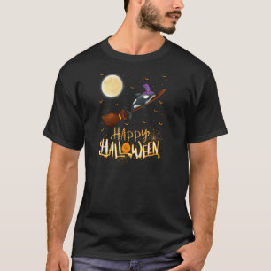 Orcawahn Hexe Schrotflinte Orca Fisch Halloween Pu T-Shirt