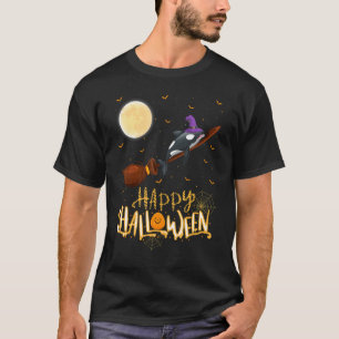 Orcawahn Hexe Schrotflinte Orca Fisch Halloween T-Shirt