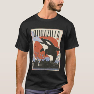 Orcazilla japanisches Monster Schwertwal Orca T-Shirt