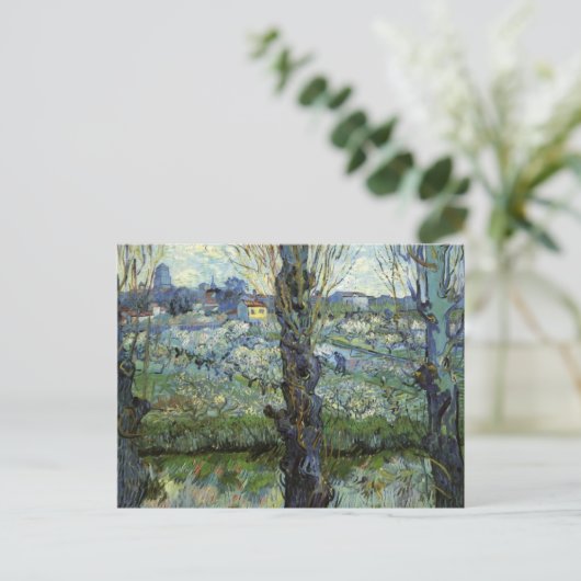 Orchard Blossom, Arles View, Vincent Van Gogh Postkarte (Stehend Vorderseite)