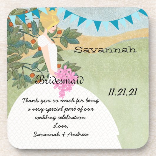 Orchard Buntings Blonde Untersetzer (Vorderseite)