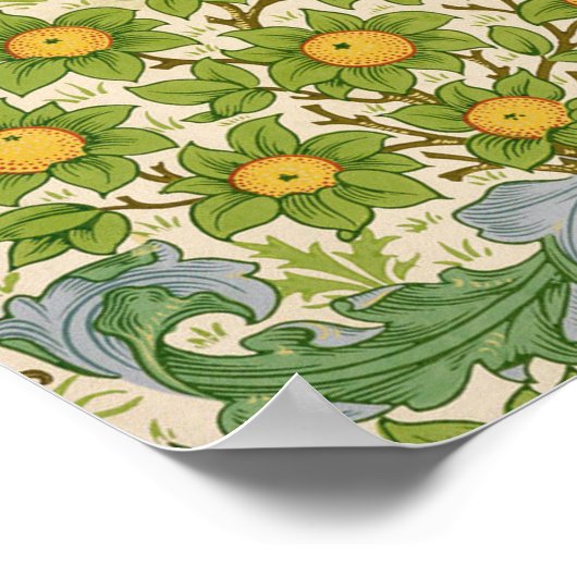 Orchard Dearle 1899 von William Morris Poster (Ecke)