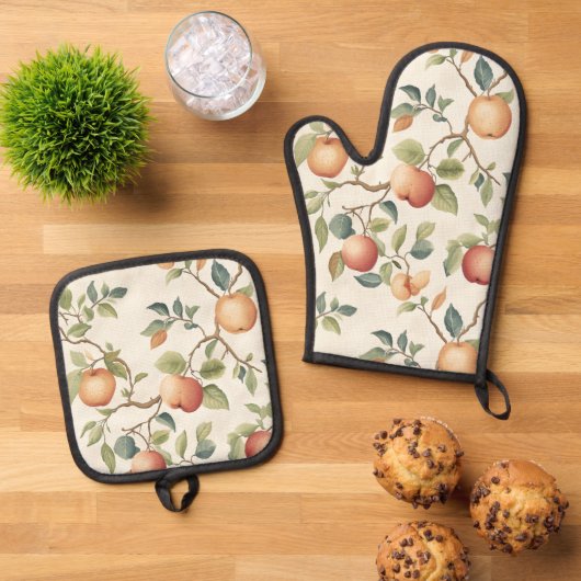Orchard Delight Oven Mitt and Pot Holder Set (Oben Unten)