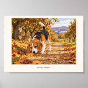 Orchard Explorer Herbst-Beagle-Kunstposter Poster