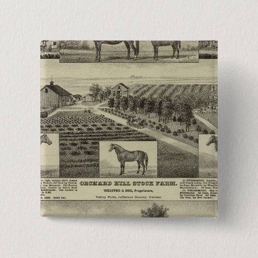 Orchard Hill und Cedar Grove, Kansas Button (Vorderseite)