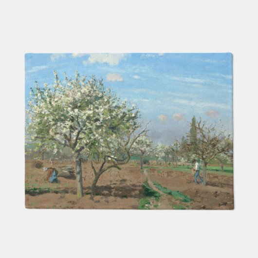 Orchard in Bloom, Louveciennes Camille Pissarro Fußmatte (Vorderseite)