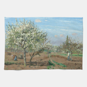 Orchard in Bloom, Louveciennes Camille Pissarro Geschirrtuch