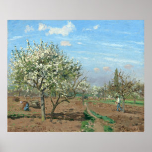 Orchard in Bloom, Louveciennes Camille Pissarro Poster