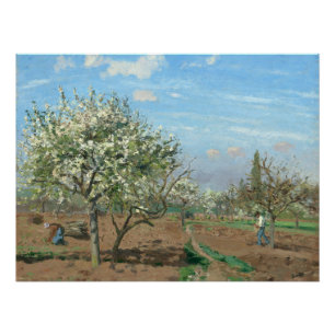 Orchard in Bloom, Louveciennes Camille Pissarro Poster