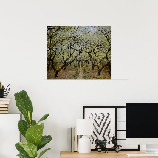Orchard in Bloom von Claude Monet - Malerei Poster (Heimbüro)