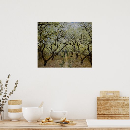 Orchard in Bloom von Claude Monet - Malerei Poster (Küche)