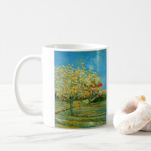 Orchard in Blossom von Vincent van Gogh Kaffeetasse (Mit Donut)