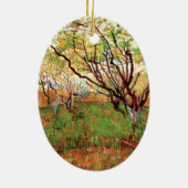 Orchard in Blossom von Vincent van Gogh Keramik Ornament (Hinten)