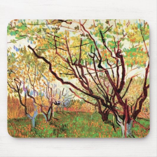 Orchard in Blossom von Vincent van Gogh Mousepad (Vorne)
