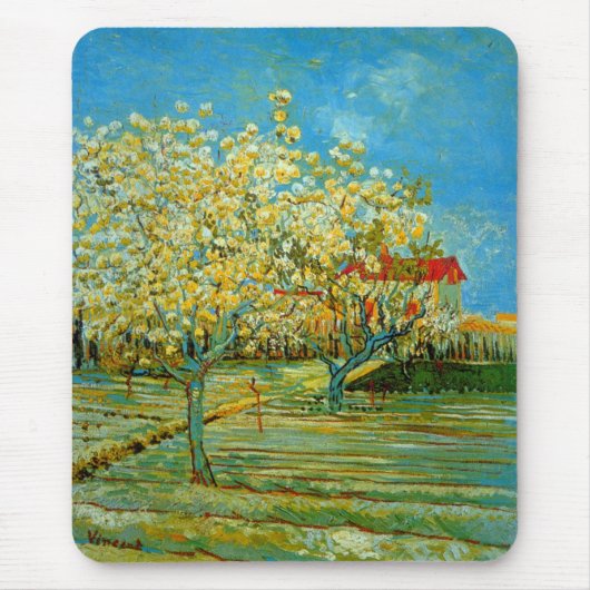 Orchard in Blossom von Vincent van Gogh Mousepad (Vorne)