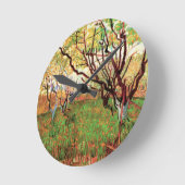 Orchard in Blossom von Vincent van Gogh Runde Wanduhr (Winkel)