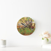 Orchard in Blossom von Vincent van Gogh Runde Wanduhr (Zuhause)