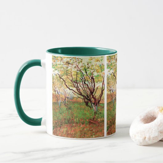 Orchard in Blossom von Vincent van Gogh Tasse (Mit Donut)