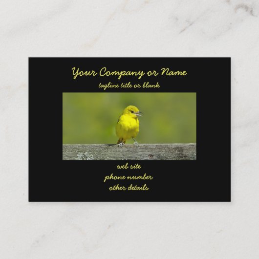 Orchard Oriole - Original Foto Visitenkarte (Vorderseite)