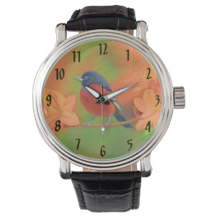 Orchard Oriole Songbird Malerei Original Bird Art Armbanduhr