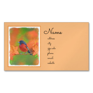 Orchard Oriole Songbird Malerei Original Bird Art Magnetische Visitenkarte