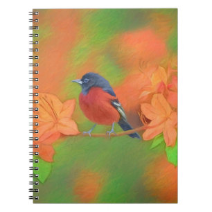 Orchard Oriole Songbird Malerei Original Bird Art Notizblock