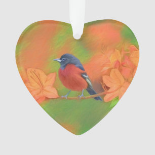 Orchard Oriole Songbird Malerei Original Bird Art Ornament