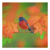 Orchard Oriole Songbird Malerei Original Bird Art Poster (Vorderseite)