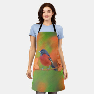 Orchard Oriole Songbird Malerei Original Bird Art Schürze