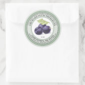 Orchard Plum Jam Label Jelly 1930 Grün Runder Aufkleber (Tasche)
