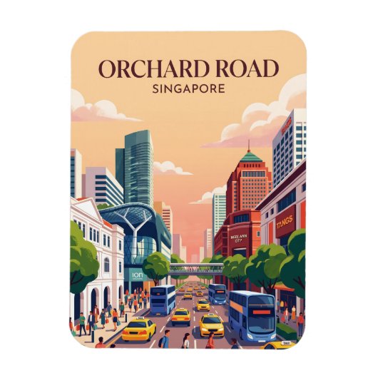 Orchard Road Singapur Magnet (Vertikal)