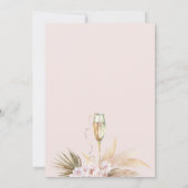 Orchards Palm Petals und Prosecco Brautparty Einladung (Rückseite)