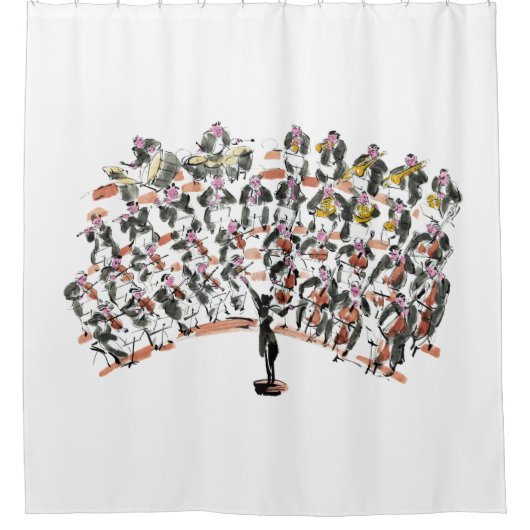 Orchester Duschvorhang (Vorderseite)