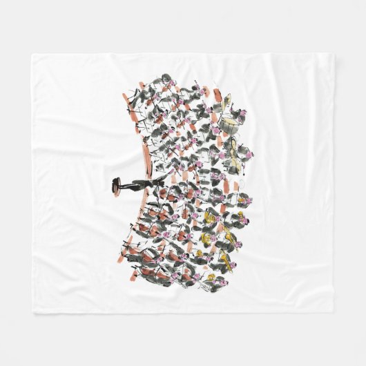 Orchester Fleecedecke (Vorderseite (Horizontal))