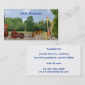 Orchester-Instrument-Kontakt-Karte Telefonnummerkarte (Vorne/Hinten)