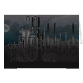 Orchester-Instrument-Nachtzeit-Skyline