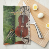 Orchester-Instrumente im Park Küchentuch (Viertel Falte)