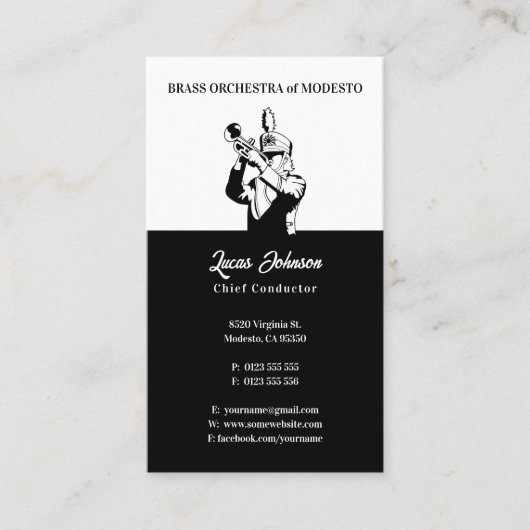 Orchester | Leiter Visitenkarte (Vorderseite)