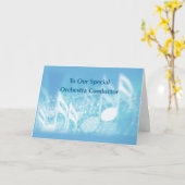 Orchesterdirigent Birthday Notes on Blue Karte (Gelbe Blume)