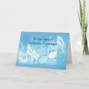Orchesterdirigent Birthday Notes on Blue Karte