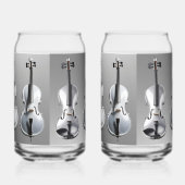 Orchesterlieder gedruckt 16oz Can Brille Dosenglas (Rechts)