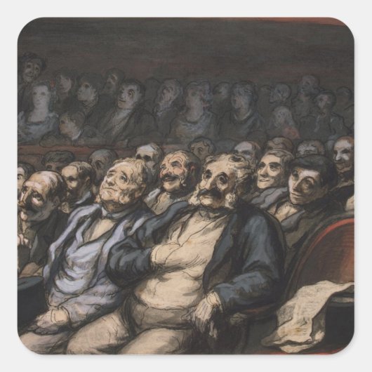 Orchestersitz, c.1856 quadratischer aufkleber (Vorderseite)
