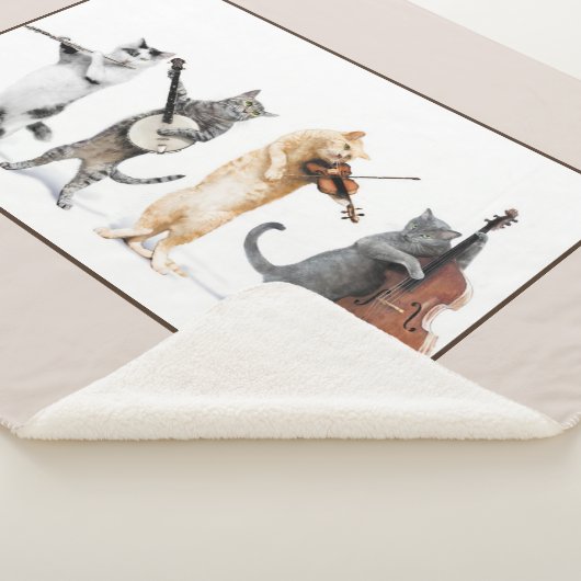 Orchestra cat Sherpa Blanket Sherpadecke (3/4)