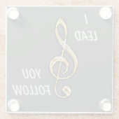 Orchestra Conductor Band Leader Gold Clef Musical Glasuntersetzer (Rückseite)