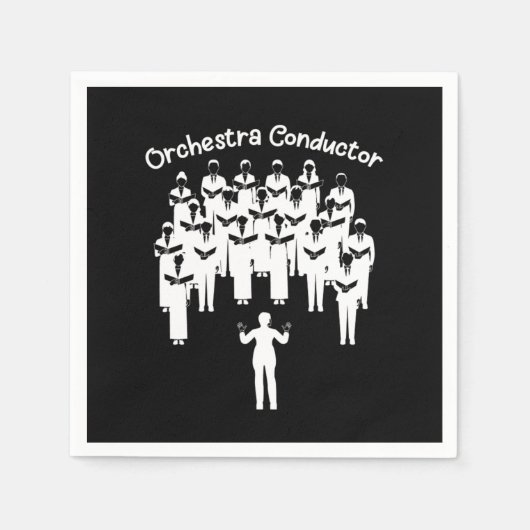 Orchestra Conductor Classical Music Orchestra Gesc Serviette (Vorderseite)