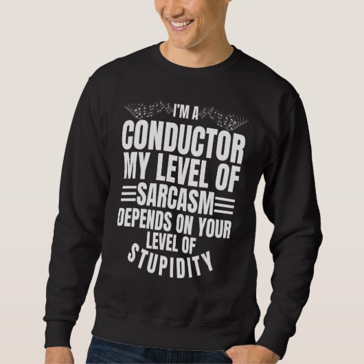 Orchestra Conductor Sarcasm Maestro Baton Choir Di Sweatshirt (Vorderseite)