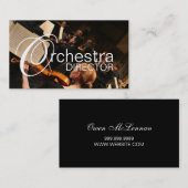 Orchestra Director Music Instructor Instruments Visitenkarte (Vorne/Hinten)